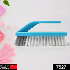 Durable laundry cleaning brush with semi-hard bristles
