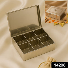Multipurpose steel jewelry organizer with 6 compartments
