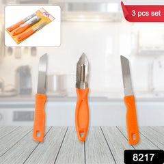 Close-up of stainless steel kitchen knife blade