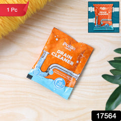 Drain Xpert label on cleaner sachet