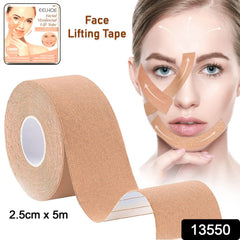 Facial contouring with lifting tape