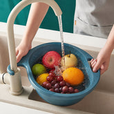 Multi-functional kitchen sink drain basket strainer