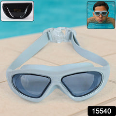 Side view of Konex grey swimming goggles