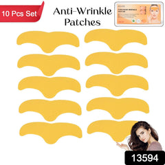 Person applying a forehead wrinkle patch