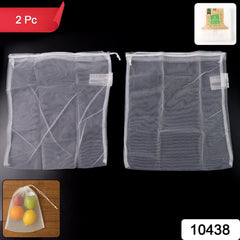 Eco-friendly reusable mesh produce bags for groceries