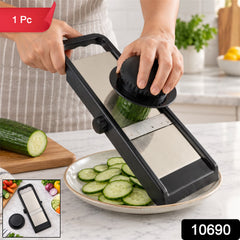 Premium Adjustable Vegetable & Fruit Slicer with Sharp Stainless Steel Blade