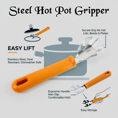 Ergonomic heat-resistant handle of the Hot Pot Gripper