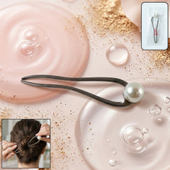 Elegant Pearl Accent Hair Pin Clip on white background