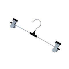 Set of 12 stainless steel hangers with adjustable clips