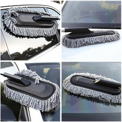 Car Duster with Long Retractable Soft Non-Slip Handle - close-up of features
