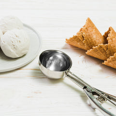 Close-up premium ice cream scoop