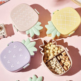 Kids pineapple shaped bento lunch box with fork and spoon