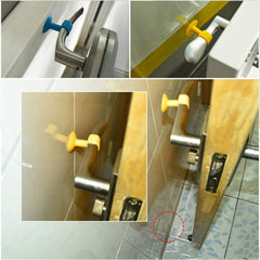 Two-piece silicone door stopper set