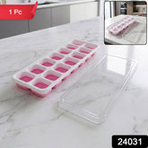 14 grid pink ice cube tray for freezer
