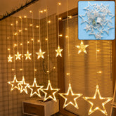 White star LED string light set warm fairy lights for decoration