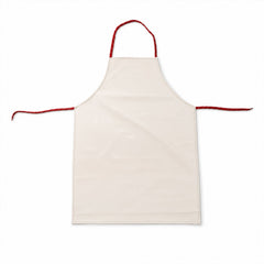 Close-up of adjustable neck strap on kitchen apron