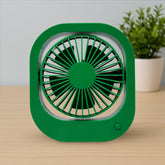Portable USB Fan - Rechargeable, 2-Speed 180° Rotating Quiet Personal Fan for Travel, Car, and Outdoors (Battery Not Included)