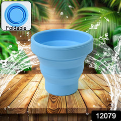 Collapsible silicone travel mug SnapSip design