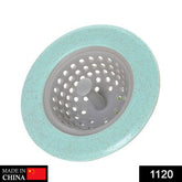 Close-up of silicone sink strainer with handlebar and fine mesh holes