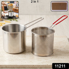Frying pot strainer basket pack