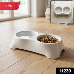 Pet double bowl feeder pack