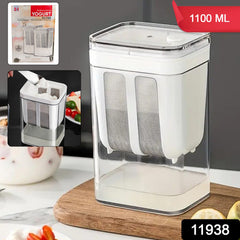 2 in 1 Yogurt Strainer with Storage Box – 1100ml (Plastic + Steel)