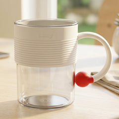 Transparent plastic tea coffee mug handle