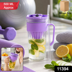 Glass tumbler straw pack