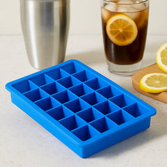 Multicolor silicone ice cube tray with 24 cavities