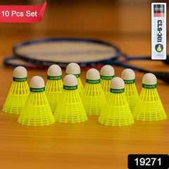 Bright yellow Konex plastic badminton shuttlecocks