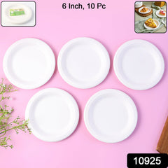 Freshee 6 Inch Round Compostable Bagasse Plate (10 Pcs Pack)