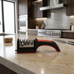 Kitchen knife sharpening tool with 4 stages