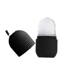 Top view of black face ice roller massager