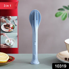 Compact TriUtensil Travel Cutlery