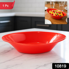 Elegant Oval Deep Bowl Red