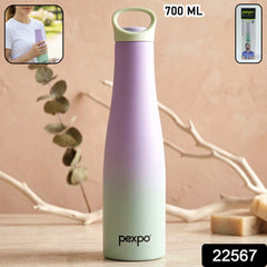 Pexpo Morocco water bottle side angle showing lid handle