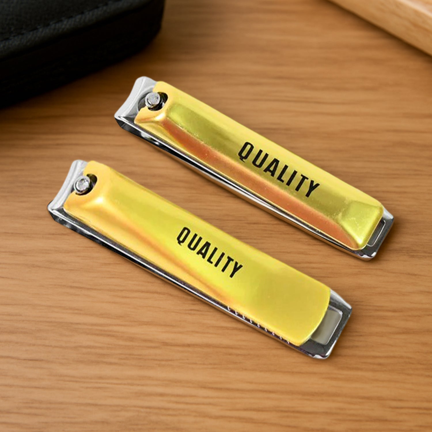 Stainless steel folding nail clippers with nail file closed