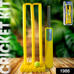 Child playing cricket with plastic bat & ball outdoors