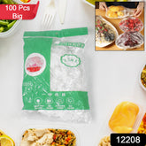Clear elastic food storage covers fitting a bowl
