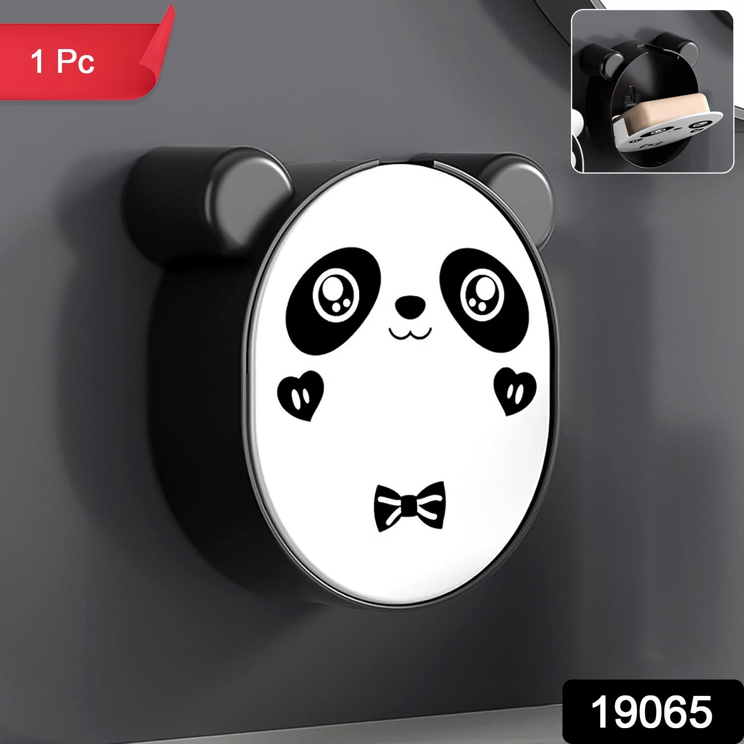 Clean Panda Flip-Top Soap Box mounted on wall