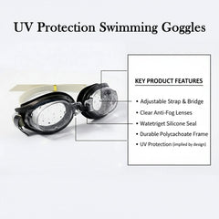 UV protection swim goggles front view