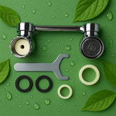Flexible water-saving faucet filter with 1080 rotation