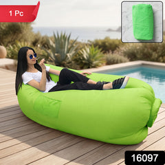 Inflatable air lounger with carry bag and accessory