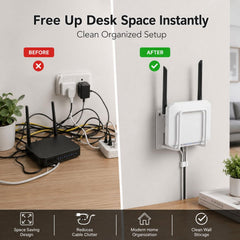 Router bracket wall mount use