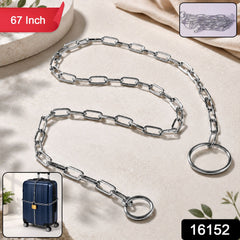 Steel luggage lock chain pack showing rust-resistant silver finish