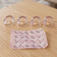 Corner protector set with adhesive pads