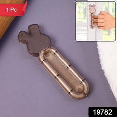 Close-up of self stick push pull helper door pull