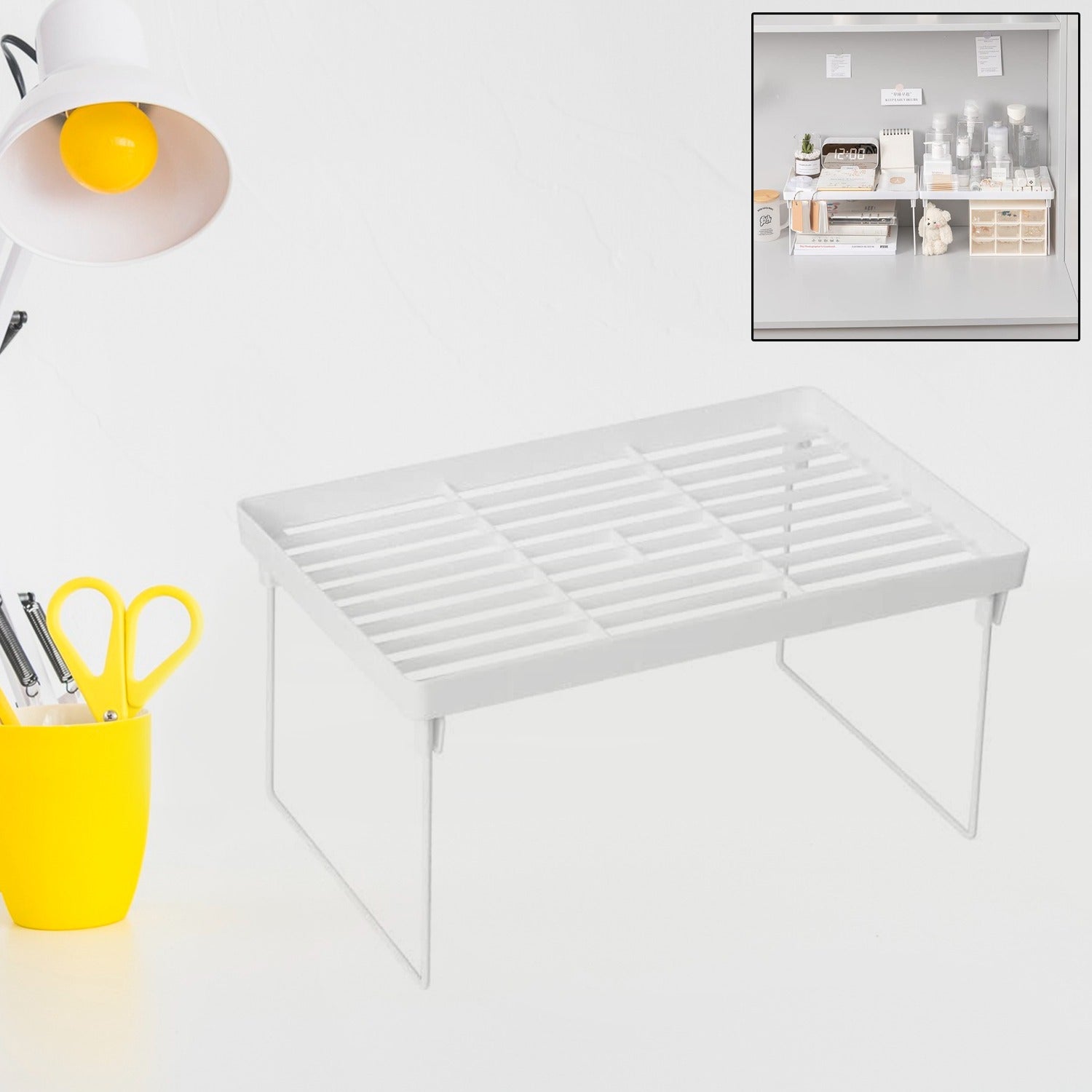 Plastic Bathroom & Kitchen Organizer Storage Rack