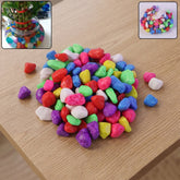 Multicolor decorative pebbles garden