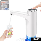 USB electric water dispenser pump with bottle on table